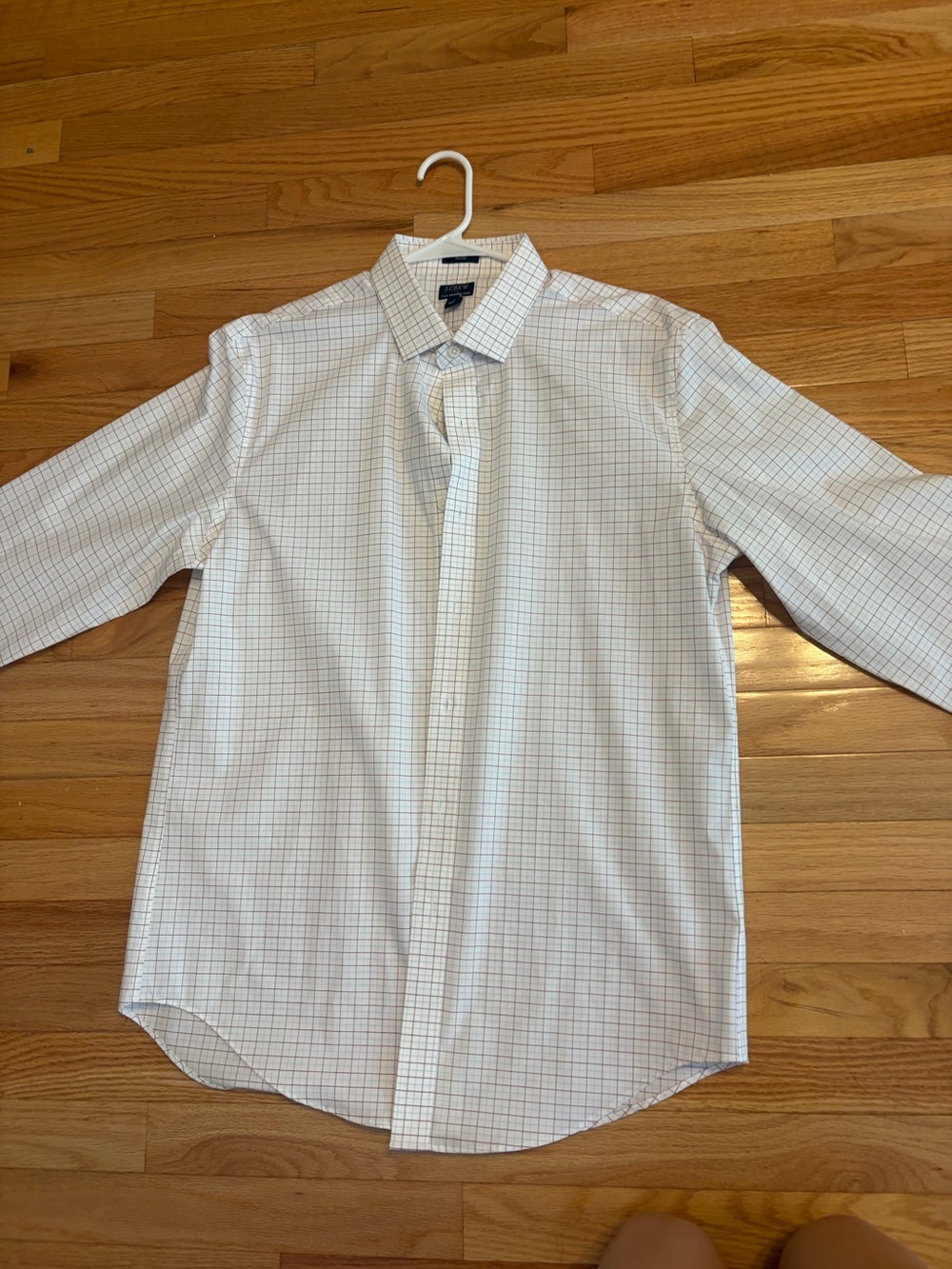 NWT J Crew Men's White Check Dress Shirt